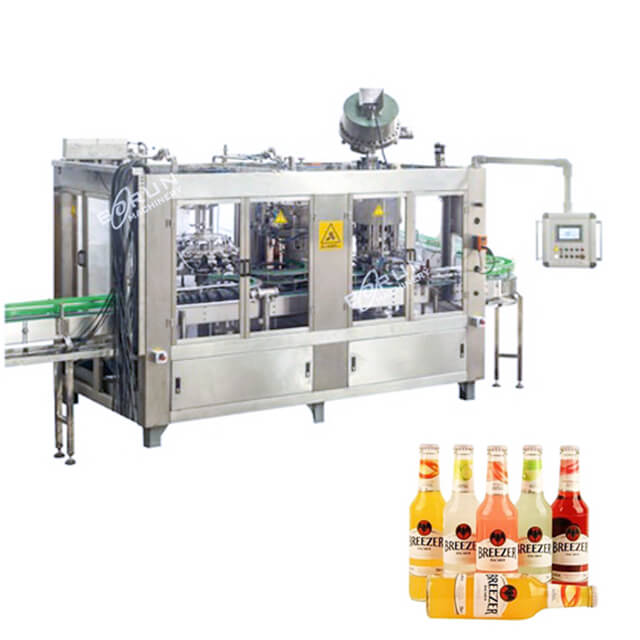 Full Automatic Glass Bottle Crown Caps Beer Filling and Capping Machine